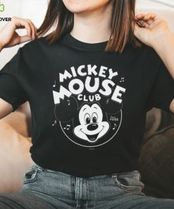 Disney 100 Mickey Mouse Club Logo Black & White Retro D100 T shirt