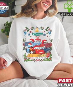 Disney Cars Merry Christmas Sweatshirt, McQueen Mater Doc Sally Luigi Guido Christmas Disney World Trip Shirt