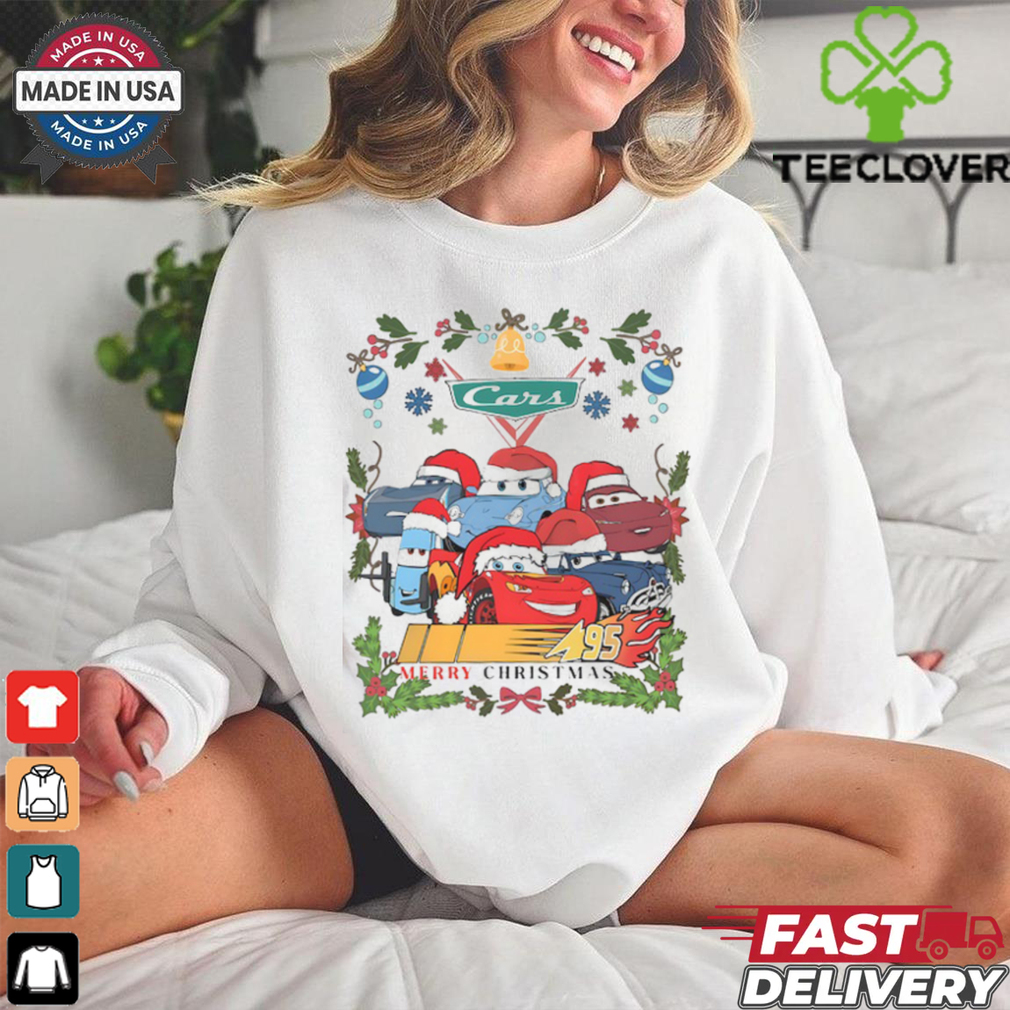 Disney Cars Merry Christmas Sweatshirt, McQueen Mater Doc Sally Luigi Guido Christmas Disney World Trip Shirt Disney Cars Merry Christmas Sweatshirt, McQueen Mater Doc Sally Luigi Guido Christmas Disney World Trip Shirt