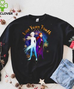 Disney Frozen 2 Elsa Anna Live Your Truth Geometric Portrait Sweat T shirt