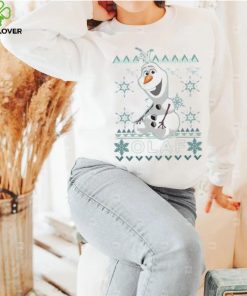 Disney Frozen Olaf Ugly Christmas Sweater Graphic T shirt, Funny Olaf Shirt, Disneyland Very Merry Xmas Party