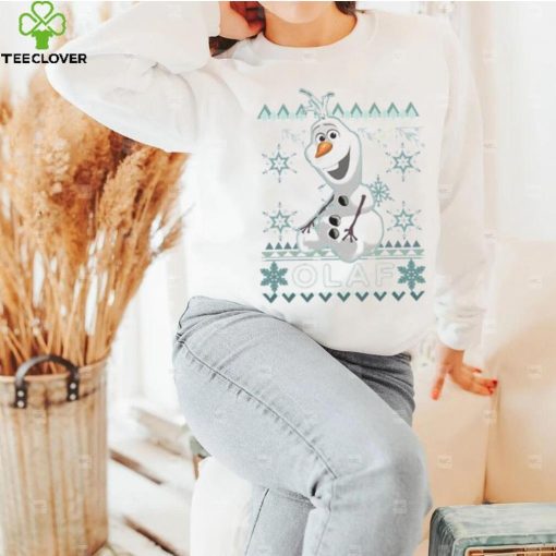 Disney Frozen Olaf Ugly Christmas Sweater Graphic T shirt, Funny Olaf Shirt, Disneyland Very Merry Xmas Party