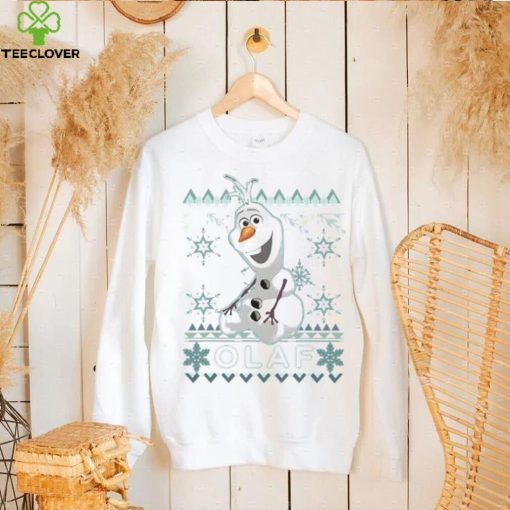 Disney Frozen Olaf Ugly Christmas Sweater Graphic T shirt, Funny Olaf Shirt, Disneyland Very Merry Xmas Party