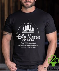 Disney Land Dis needs to stop your CEO shouldn’t make 400x more than your lowest paid worker logo hoodie, sweater, longsleeve, shirt v-neck, t-shirt