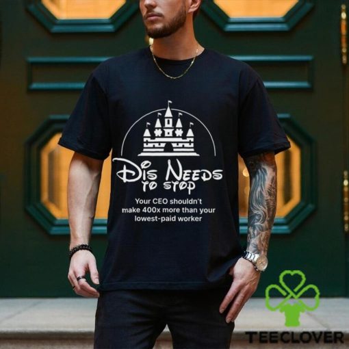 Disney Land Dis needs to stop your CEO shouldn’t make 400x more than your lowest paid worker logo hoodie, sweater, longsleeve, shirt v-neck, t-shirt