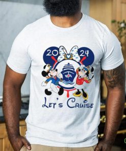 Disney Lets Cruise 2024 Mickey Minnie Captain shirt