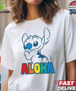 Disney Lilo & Stitch Dis Aloha Rainbow T Shirt