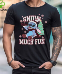 Disney Lilo and Stitch Red Christmas Snow Fun T Shirt