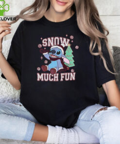 Disney Lilo and Stitch Red Christmas Snow Fun T Shirt 2 Disney Lilo and Stitch Red Christmas Snow Fun T Shirt