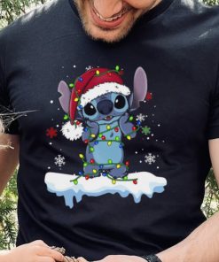 Disney Lilo and Stitch Santa Christmas Lights Shirt 2 Disney Lilo and Stitch Santa Christmas Lights Shirt
