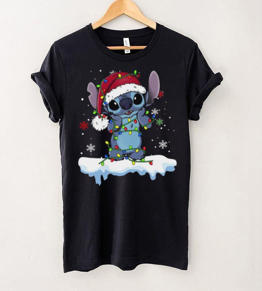 Disney Lilo and Stitch Santa Christmas Lights Shirt Disney Lilo and Stitch Santa Christmas Lights Shirt