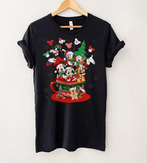 Disney Mickey And Friends Christmas Coffee Cup T Shirt