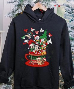 Disney Mickey And Friends Christmas Coffee Cup T Shirt