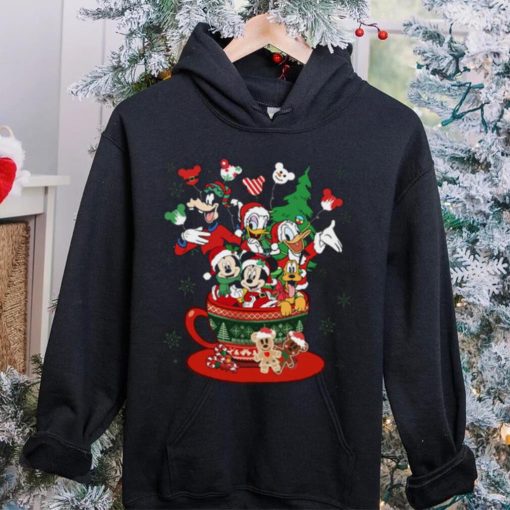 Disney Mickey And Friends Christmas Coffee Cup T Shirt