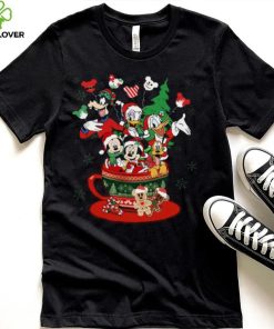 Disney Mickey And Friends Christmas Coffee Cup T Shirt