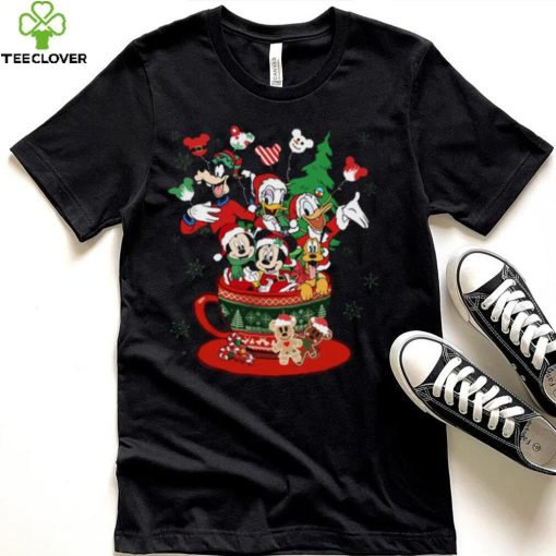 Disney Mickey And Friends Christmas Coffee Cup T Shirt