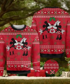 Disney Mickey And Minie Mouse Knitted Christmas 3D Sweater For Fans