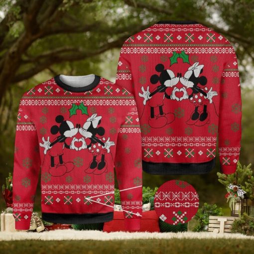 Disney Mickey And Minie Mouse Knitted Christmas 3D Sweater For Fans