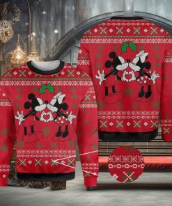 Disney Mickey And Minie Mouse Knitted Christmas 3D Sweater For Fans