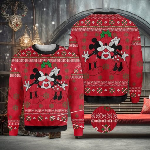 Disney Mickey And Minie Mouse Knitted Christmas 3D Sweater For Fans