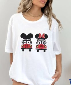 Disney Mickey And Minnie School Bus Digital shirt