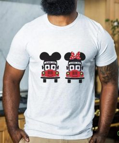 Disney Mickey And Minnie School Bus Digital shirt