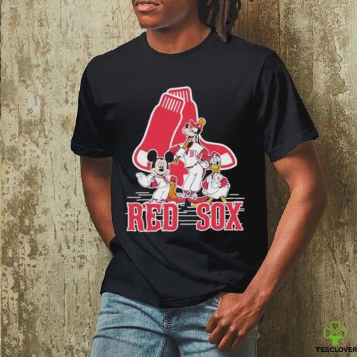 Disney Mickey Characters Boston Red Sox Baseball Shirt