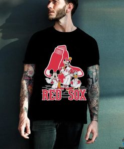 Disney Mickey Characters Boston Red Sox Baseball Shirt