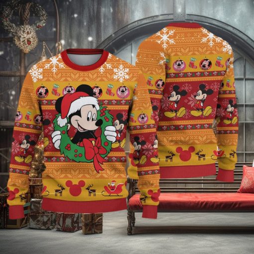 Disney Mickey Christmas Gift For Holiday Mickey 3D Ugly Christmas Sweater