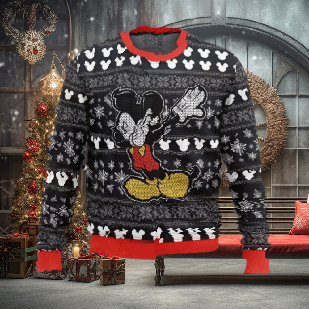 Disney Mickey Dabbing 2024 Holiday Gift Ugly Christmas Sweater Disney Mickey Dabbing 2024 Holiday Gift Ugly Christmas Sweater