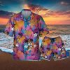Stitch Hawaiian Shirt Blue Dog Alien Button Up Hawaii Shirt