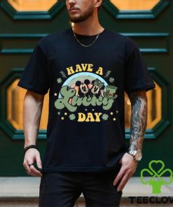 Disney Mickey Minnie Mouse Rainbow Have A Lucky Day St. Patricks Day T Shirt