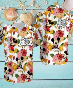 Disney Mickey Mouse And Busch Light Beer Hawaiian Shirt