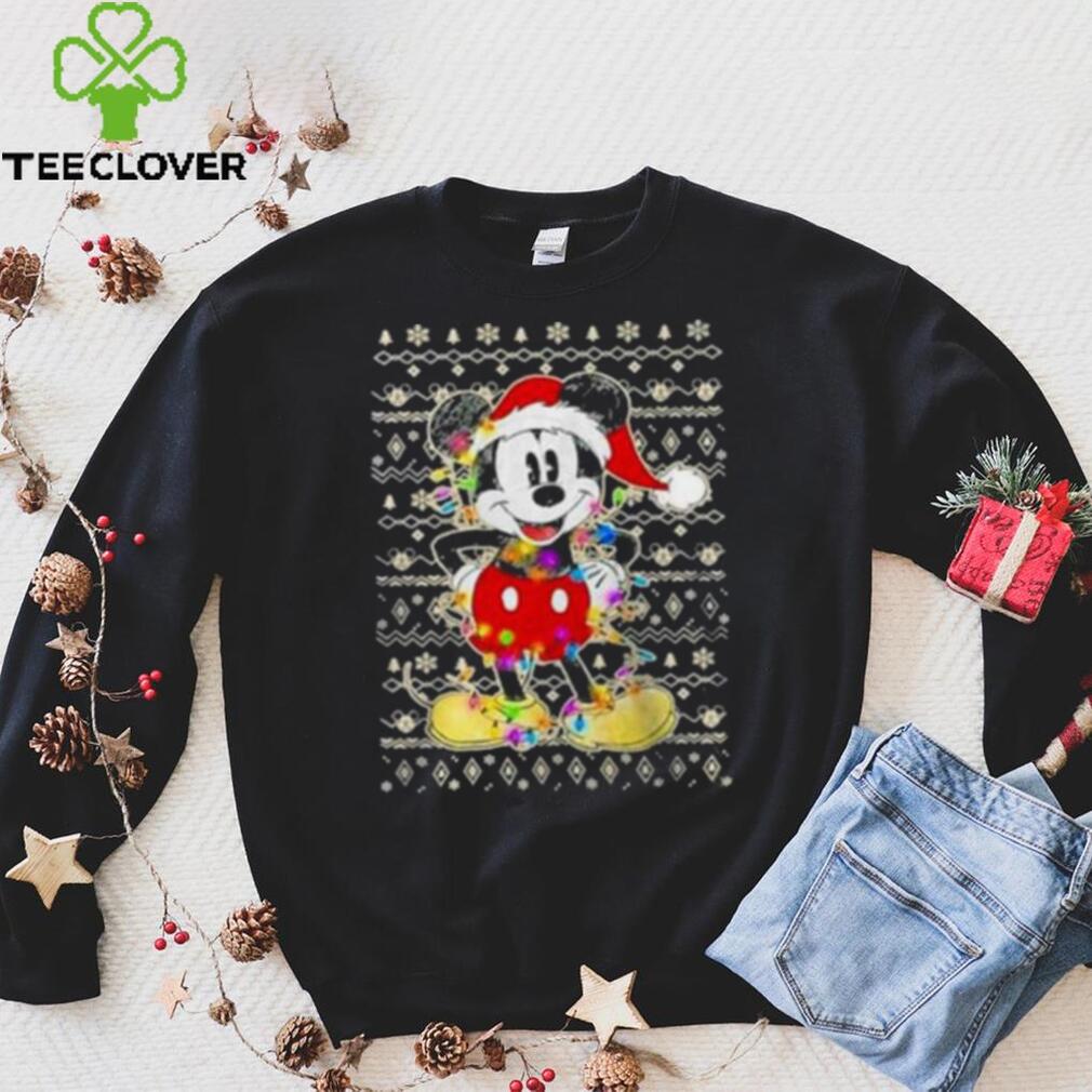 Disney Mickey Mouse Christmas Lights, Ugly Christmas T Shirt Disney Mickey Mouse Christmas Lights, Ugly Christmas T Shirt
