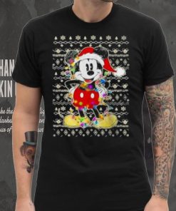 Disney Mickey Mouse Christmas Lights, Ugly Christmas T Shirt