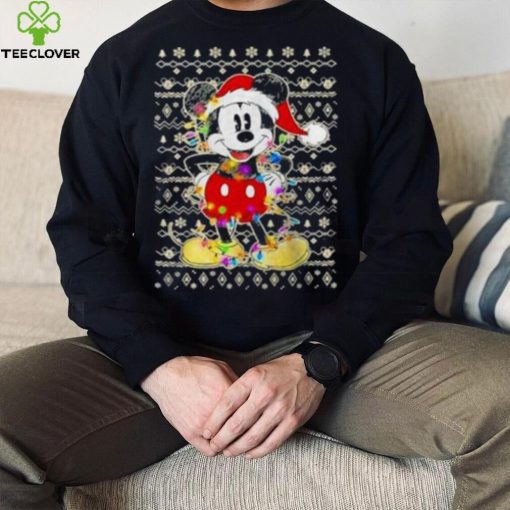 Disney Mickey Mouse Christmas Lights, Ugly Christmas T Shirt