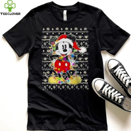 Disney Mickey Mouse Christmas Lights, Ugly Christmas T Shirt