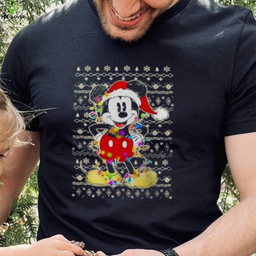 Disney Mickey Mouse Christmas lights, Ugly Christmas shirt