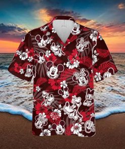 Disney Mickey Mouse Floral Aloha Hawaiian Shirt