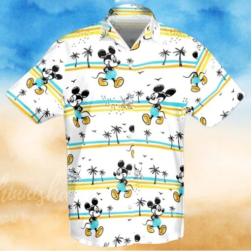 Disney Mickey Mouse Walking On Beach Hawaiian Shirt