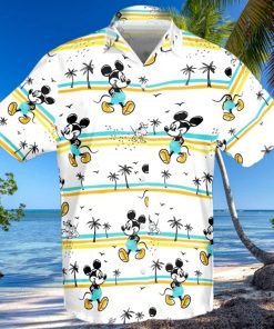 Disney Mickey Mouse Walking On Beach Hawaiian Shirt