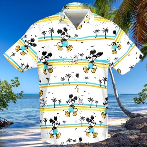 Disney Mickey Mouse Walking On Beach Hawaiian Shirt