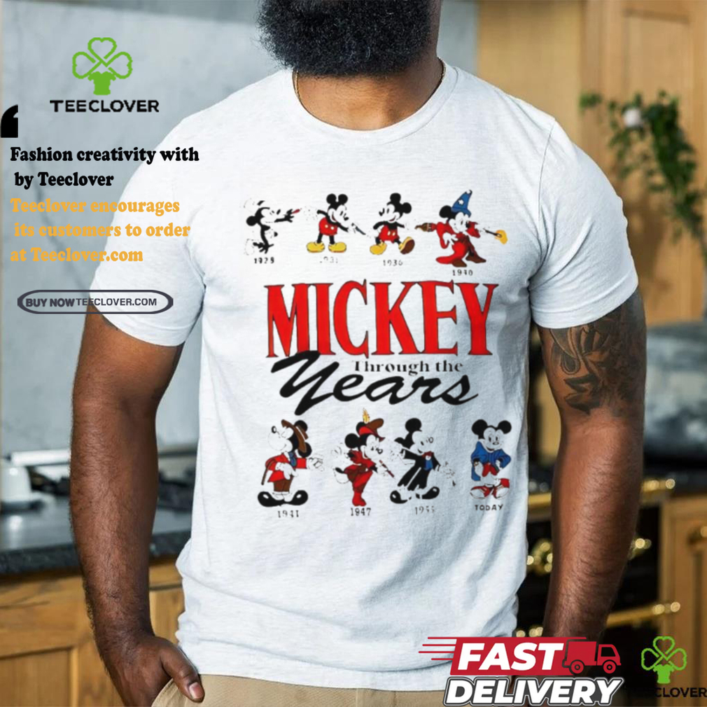 Disney Mickey Mouse through the Years shirt hoodie sweater long sleeve and tank top