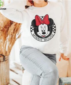 Disney Minnie Mouse Head Checkerboard T shirt