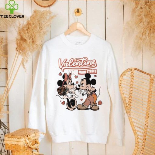 Disney Mouse Mickey and Minnie couple Valentine on main street hoodie, sweater, longsleeve, shirt v-neck, t-shirt