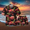 Disney Pixar Cars Lightning McQueen Black And Red Hawaiian Shirt