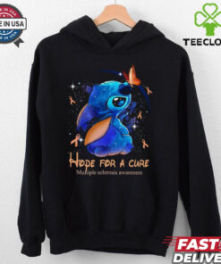 Disney Stitch With Butterfly Hope For A Cure Multiple Sclerosis Awareness T Shirt
