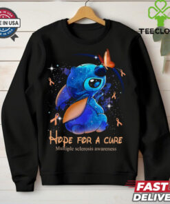 Disney Stitch With Butterfly Hope For A Cure Multiple Sclerosis Awareness T Shirt