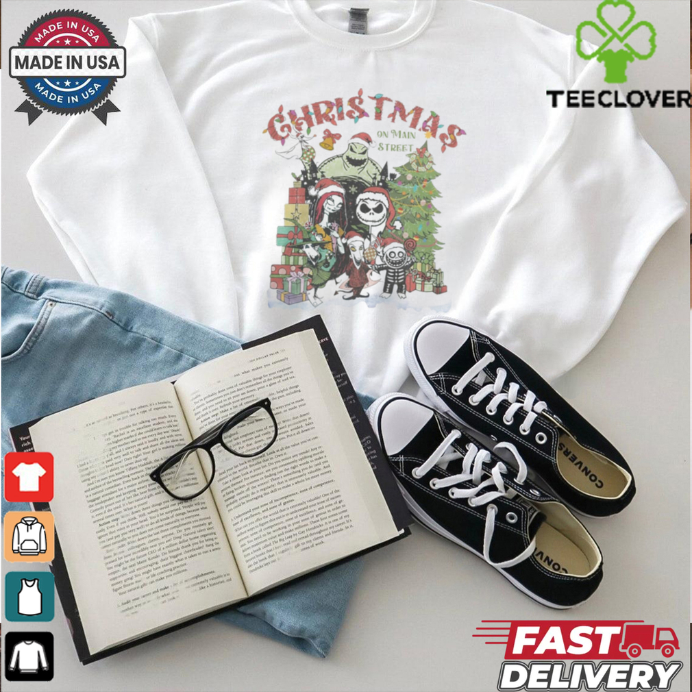 Disney The Nightmare Before Christmas Shirt, Jack Skellington Christmas Lights, Oogie Boogie Christmas on Main Street Shirt Disney The Nightmare Before Christmas Shirt, Jack Skellington Christmas Lights, Oogie Boogie Christmas on Main Street Shirt