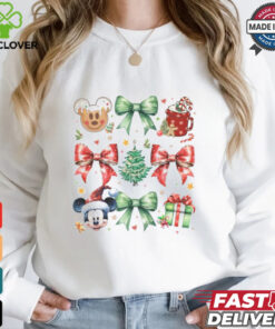 Disneyland Coquette Bows Gingerbread Christmas Trees Shirt